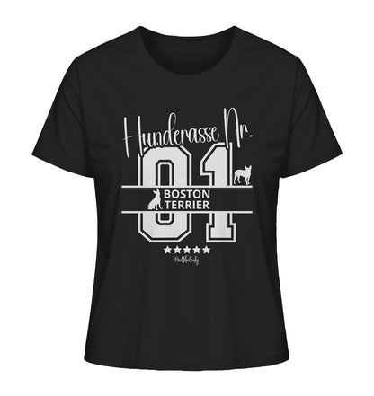Nr. 01 Boston Terrier - Ladies Organic Shirt - Multitalenty
