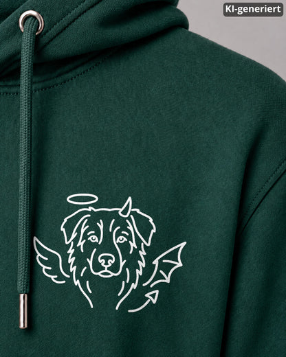 KI-generiertes Detailbild – Halo & Horns - Australian Shepherd