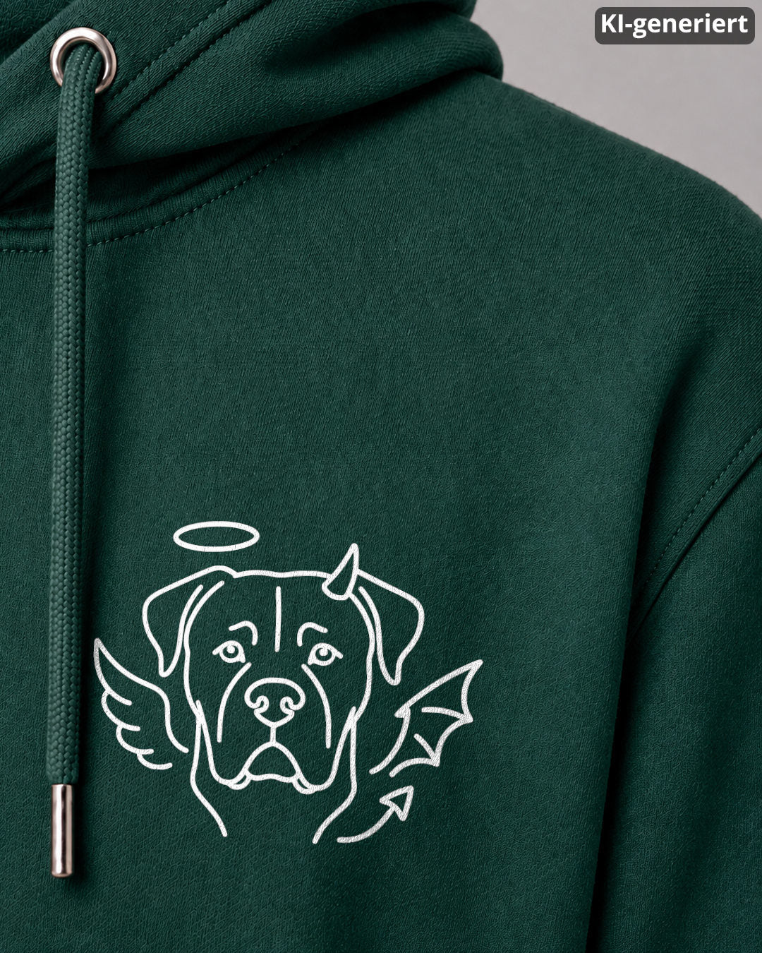 KI-generiertes Detailbild – Halo & Horns - Cane Corso