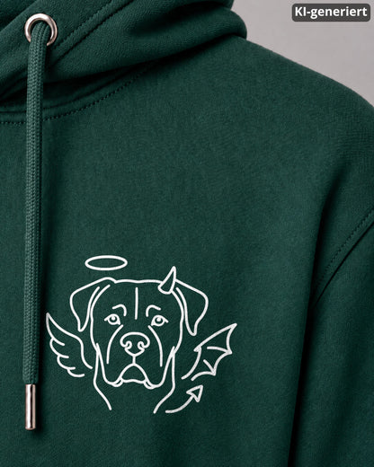 KI-generiertes Detailbild – Halo & Horns - Cane Corso