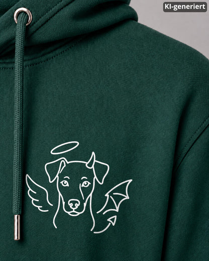 KI-generiertes Detailbild – Halo & Horns - Deutscher Pinscher