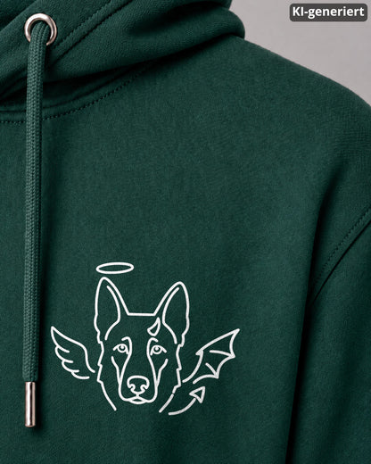 KI-generiertes Detailbild – Halo & Horns - Deutscher Schäferhund