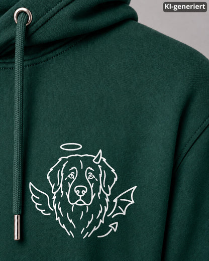 KI-generiertes Detailbild – Halo & Horns - Leonberger