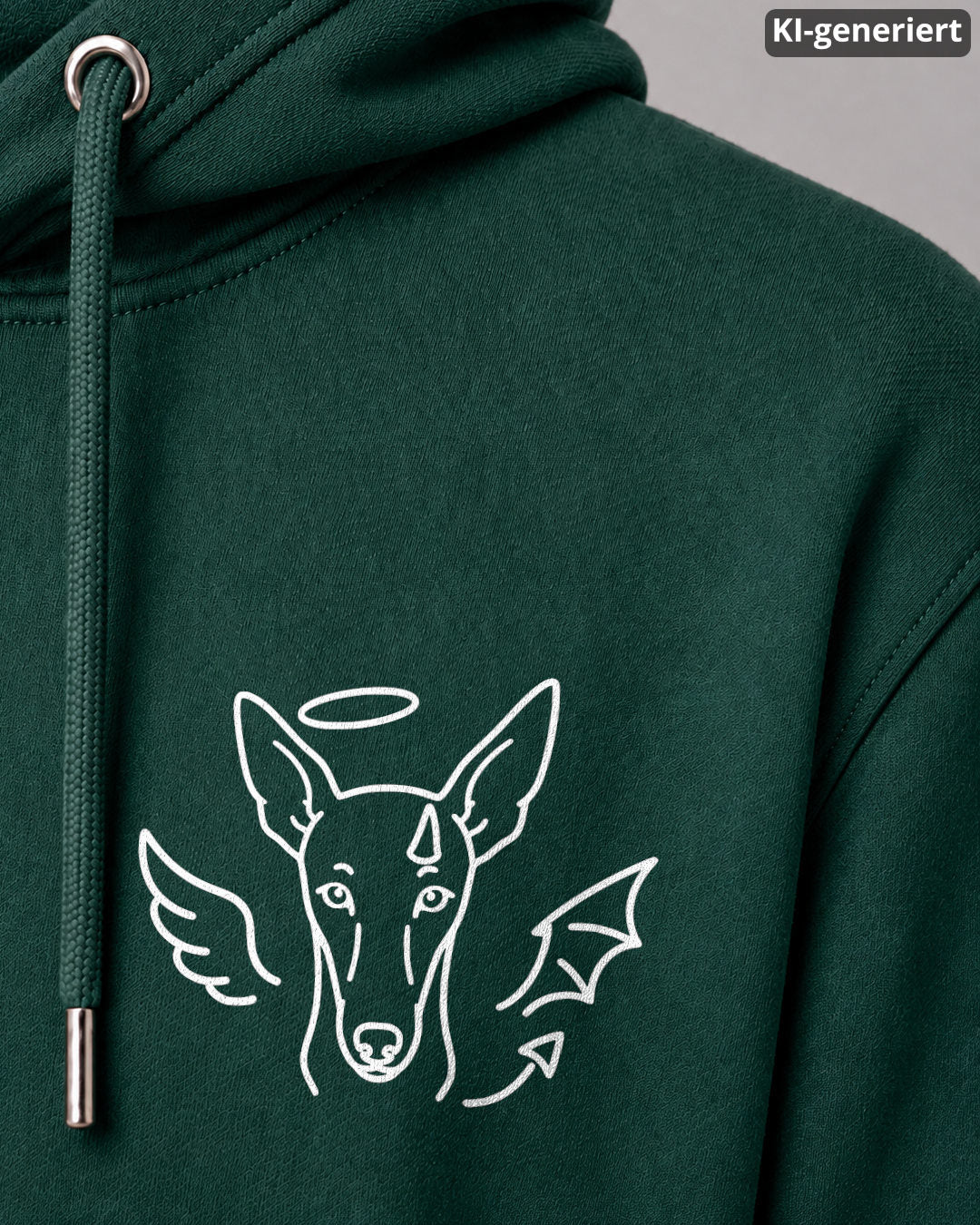 KI-generiertes Detailbild – Halo & Horns - Podenco