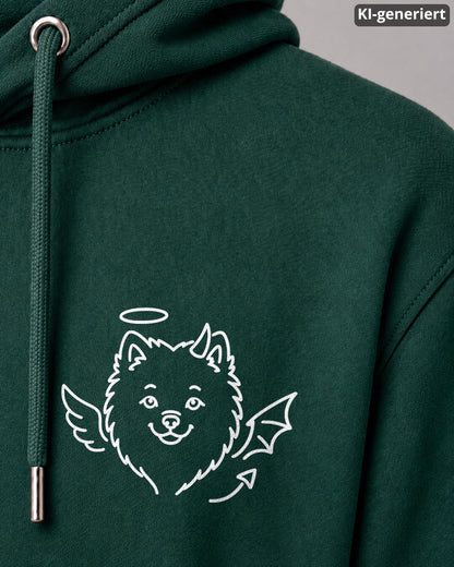 KI-generiertes Detailbild – Halo & Horns - Pomeranian