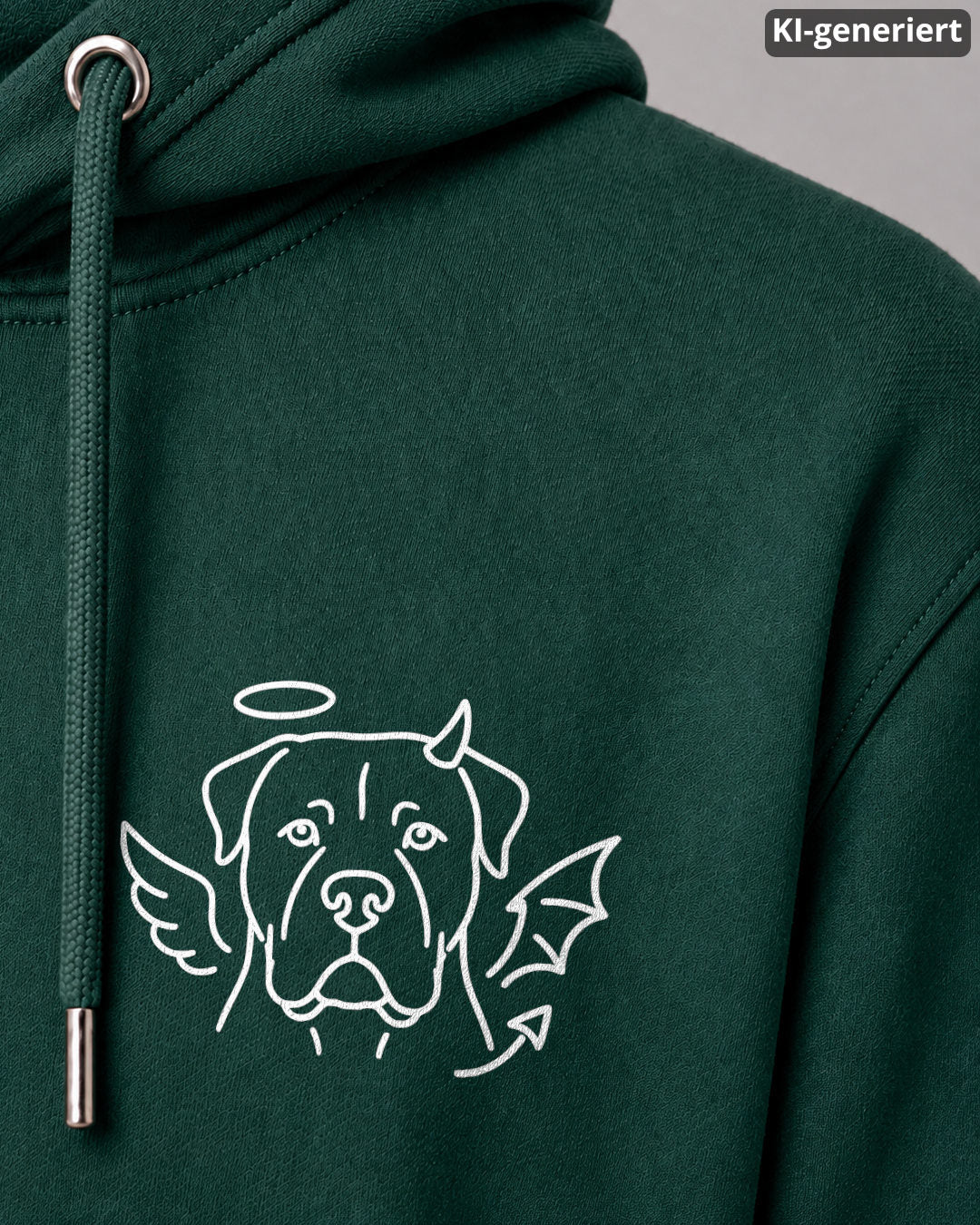 KI-generiertes Detailbild – Halo & Horns - Presa Canario