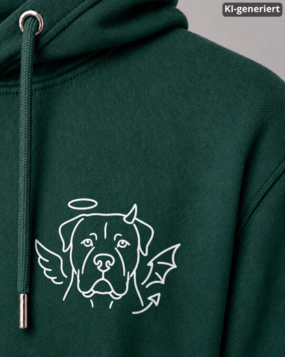 KI-generiertes Detailbild – Halo & Horns - Presa Canario