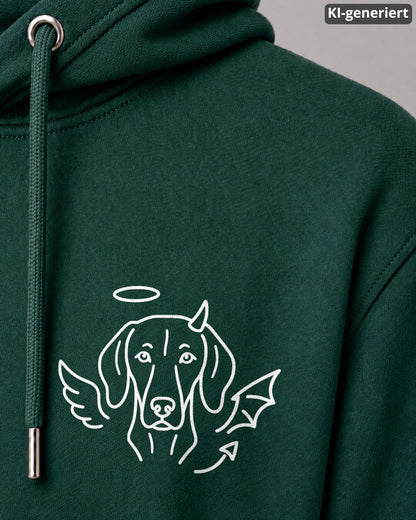 KI-generiertes Detailbild – Halo & Horns - Weimaraner