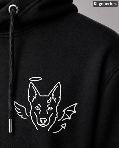 KI-generiertes Detailbild – Halo & Horns - Australian Kelpie