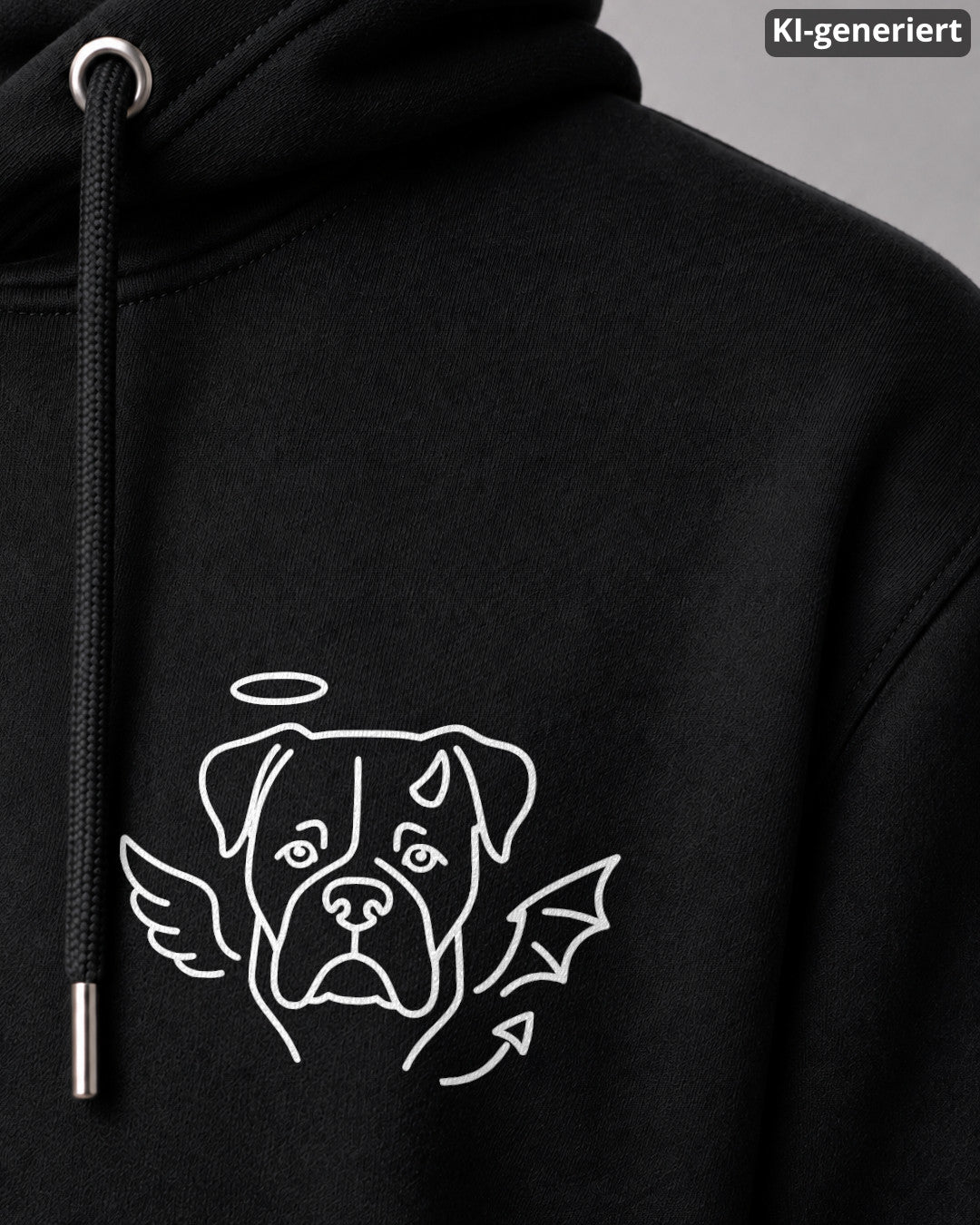 KI-generiertes Detailbild – Halo & Horns - Boxer