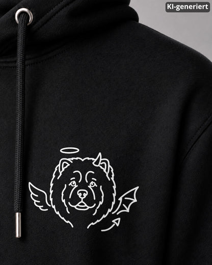 KI-generiertes Detailbild – Halo & Horns - Chow Chow