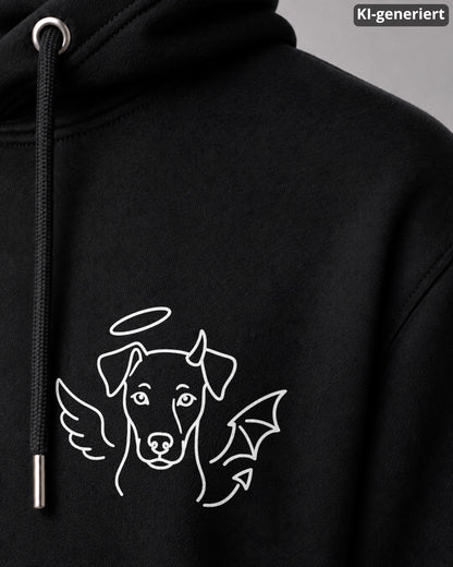 KI-generiertes Detailbild – Halo & Horns - Deutscher Pinscher