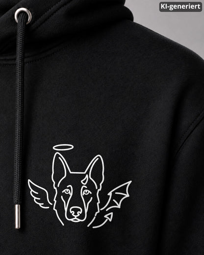 KI-generiertes Detailbild – Halo & Horns - Deutscher Schäferhund