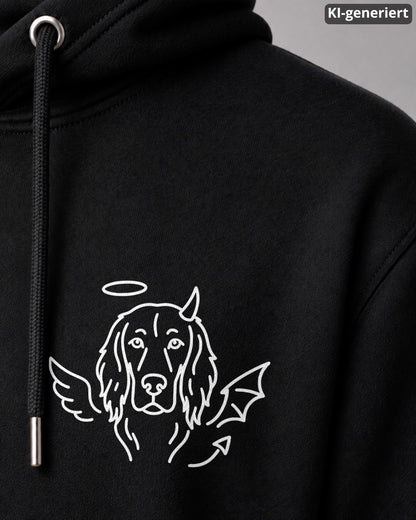 KI-generiertes Detailbild – Halo & Horns - English Setter
