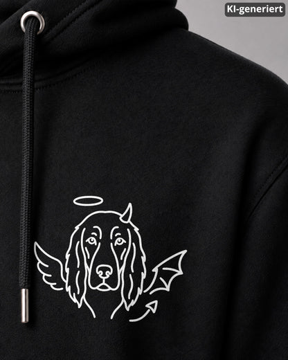 KI-generiertes Detailbild – Halo & Horns - Gordon Setter
