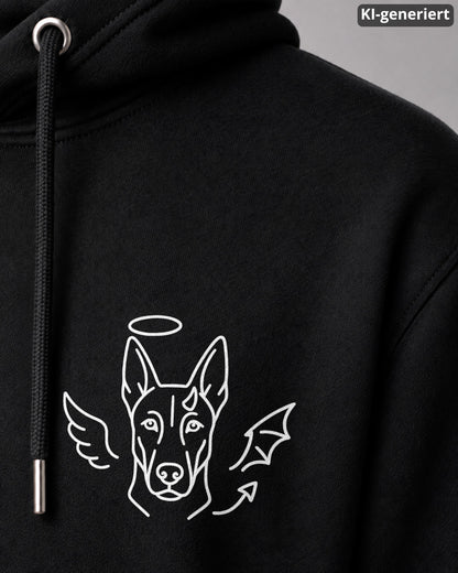 KI-generiertes Detailbild – Halo & Horns - Malinois