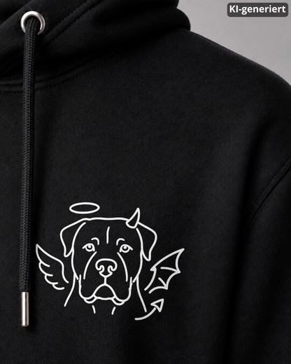 KI-generiertes Detailbild – Halo & Horns - Presa Canario