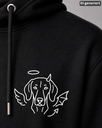 KI-generiertes Detailbild – Halo & Horns - Weimaraner