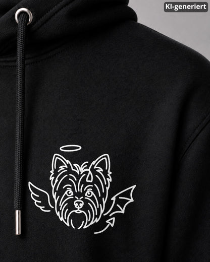 KI-generiertes Detailbild – Halo & Horns - Yorkshire Terrier