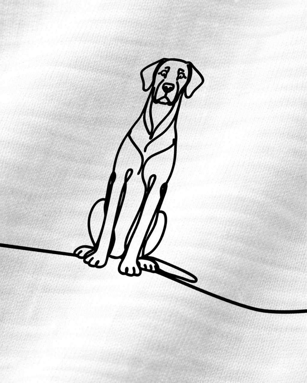 Detailbild - Line Art - Hund mit Herz - Deutsche Dogge