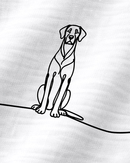 Detailbild - Line Art - Hund mit Herz - Deutsche Dogge