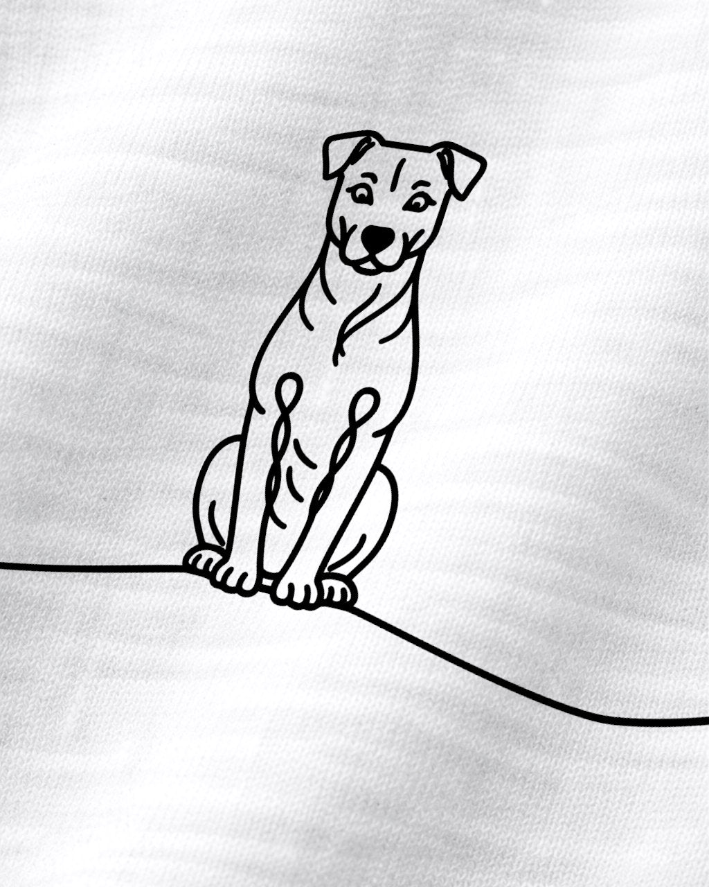 Detailbild - Line Art - Hund mit Herz - Jack Russell