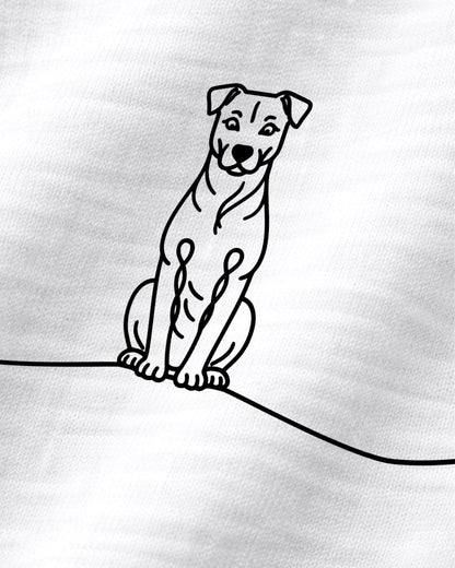 Detailbild - Line Art - Hund mit Herz - Jack Russell