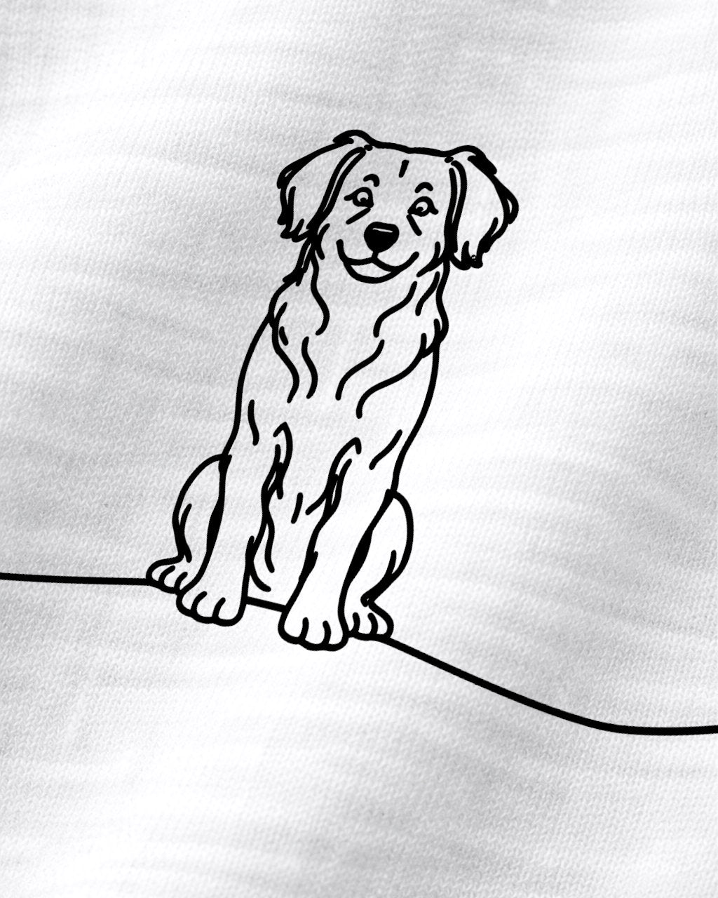Detailbild - Line Art - Hund mit Herz - Kokoni