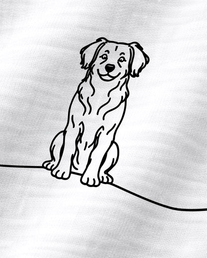 Detailbild - Line Art - Hund mit Herz - Kokoni