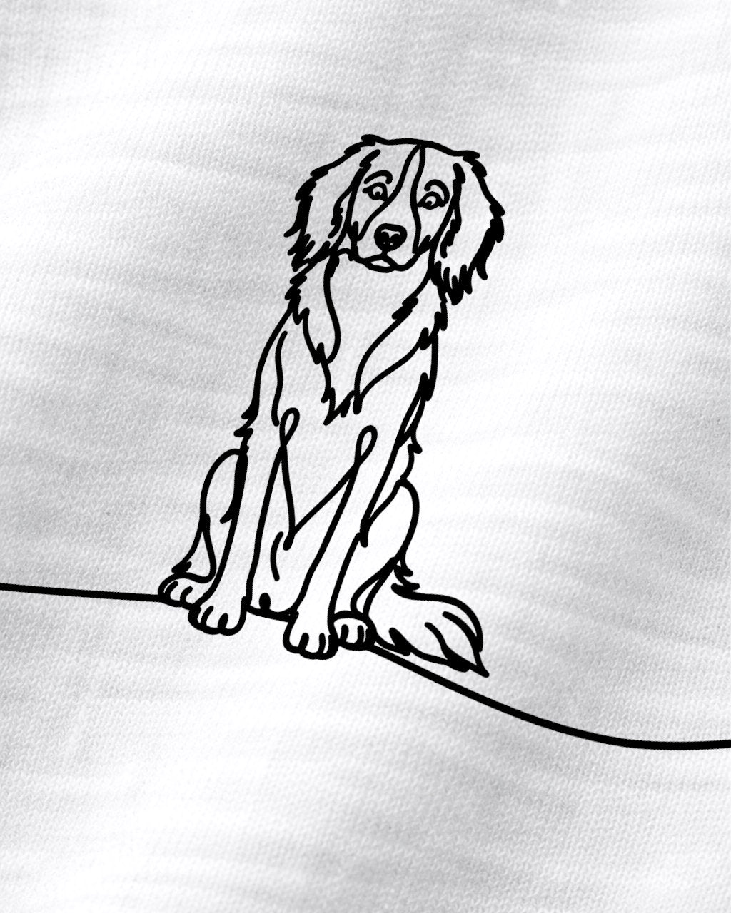 Detailbild - Line Art - Hund mit Herz - Kooikerhondje