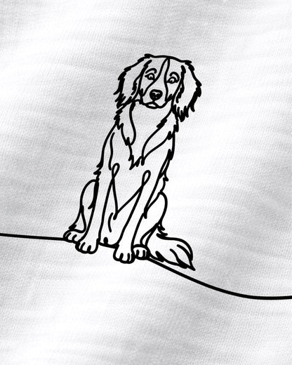 Detailbild - Line Art - Hund mit Herz - Kooikerhondje