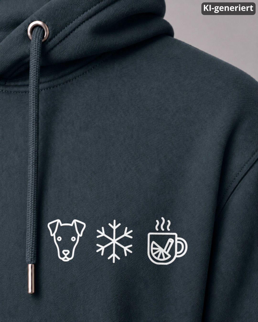 Detailbild – Hund Schneeflocke Glühwein - Deutscher Pinscher