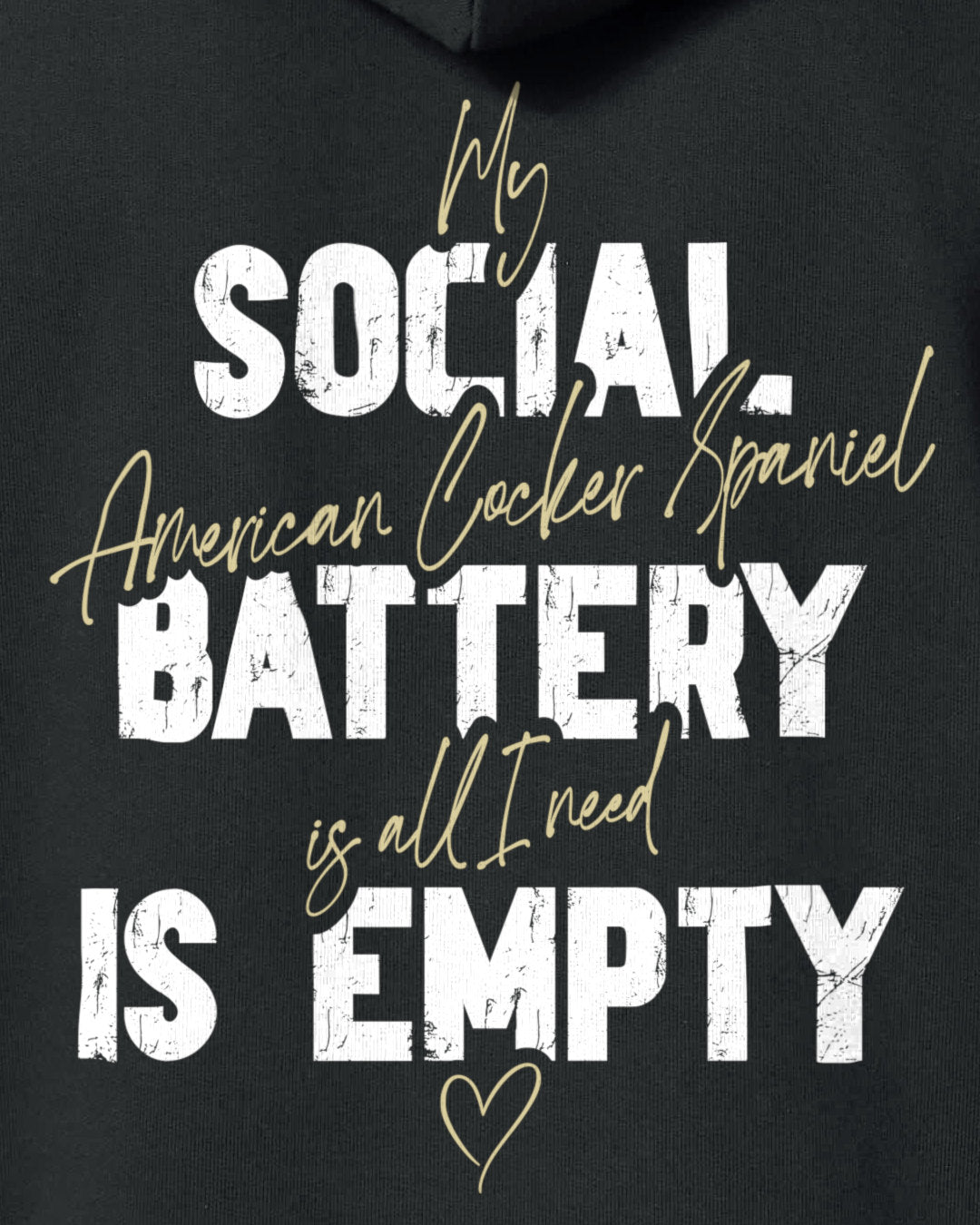 Detailbild – Social Battery Is Empty - American Cocker Spaniel