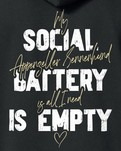 Detailbild – Social Battery Is Empty - Appenzeller Sennenhund