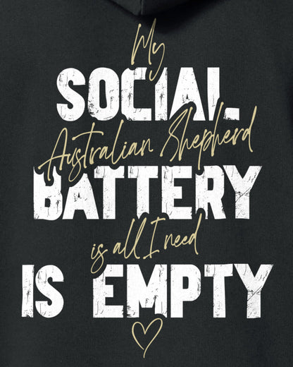 Detailbild – Social Battery Is Empty - Australian Shepherd