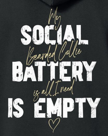 Detailbild – Social Battery Is Empty - Bearded Collie