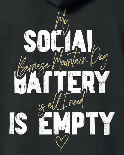 Detailbild – Social Battery Is Empty - Berner Sennenhund