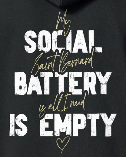 Detailbild – Social Battery Is Empty - Bernhardiner