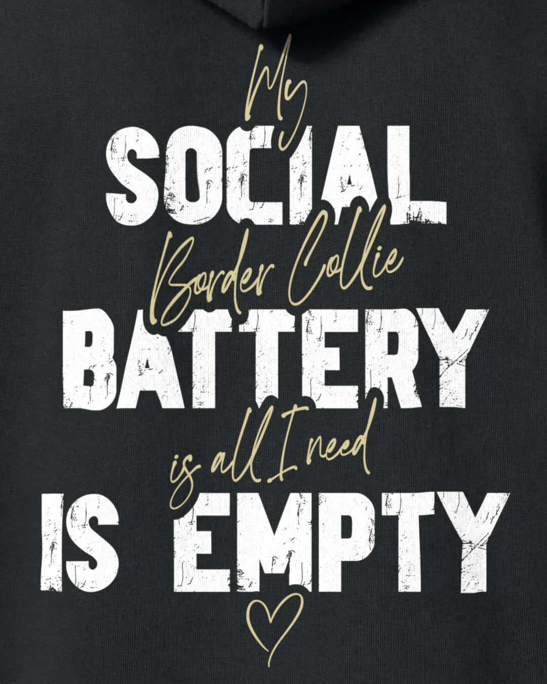 Detailbild – Social Battery Is Empty - Border Collie