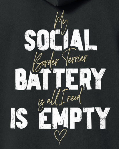 Detailbild – Social Battery Is Empty - Border Terrier