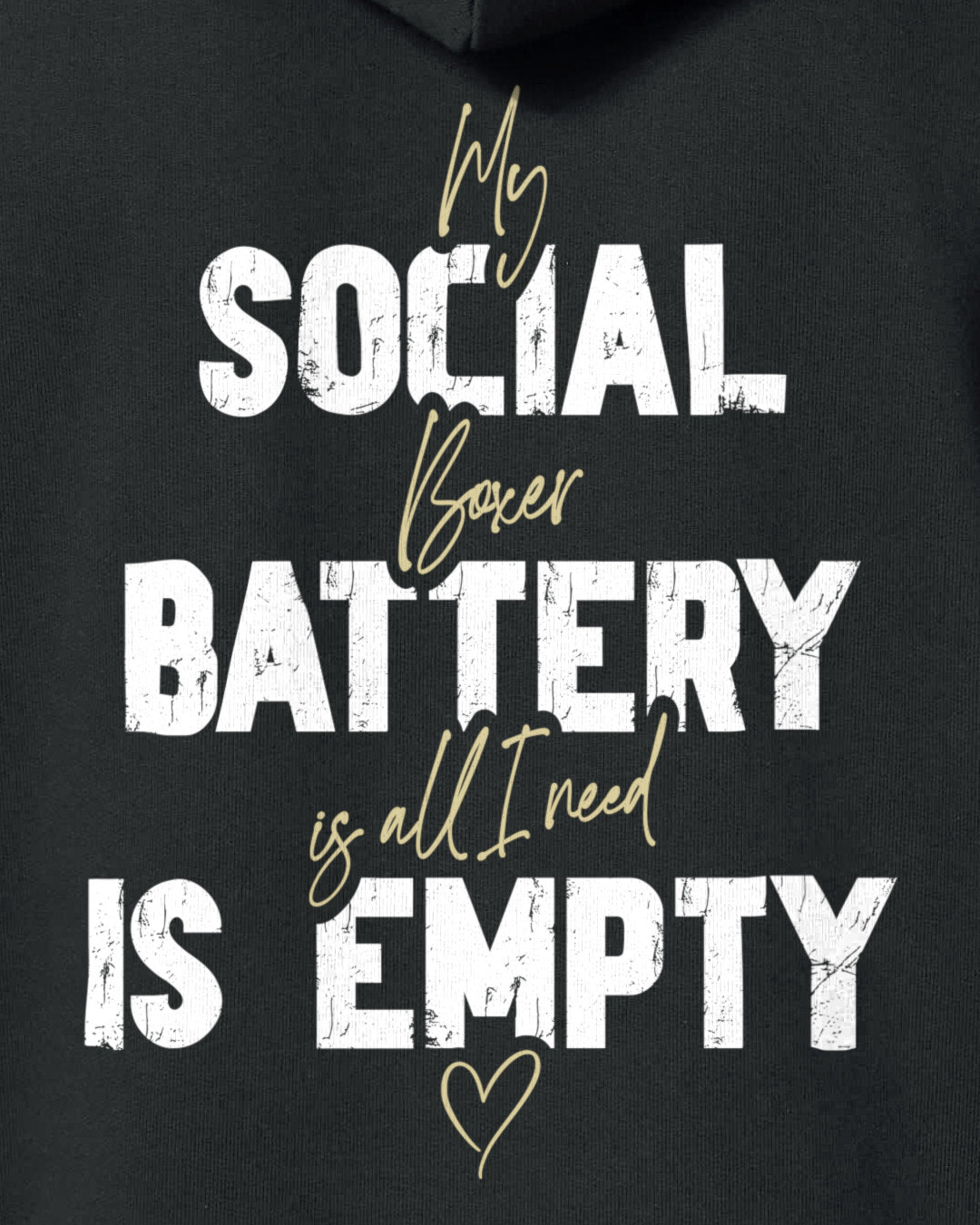 Detailbild – Social Battery Is Empty - Boxer