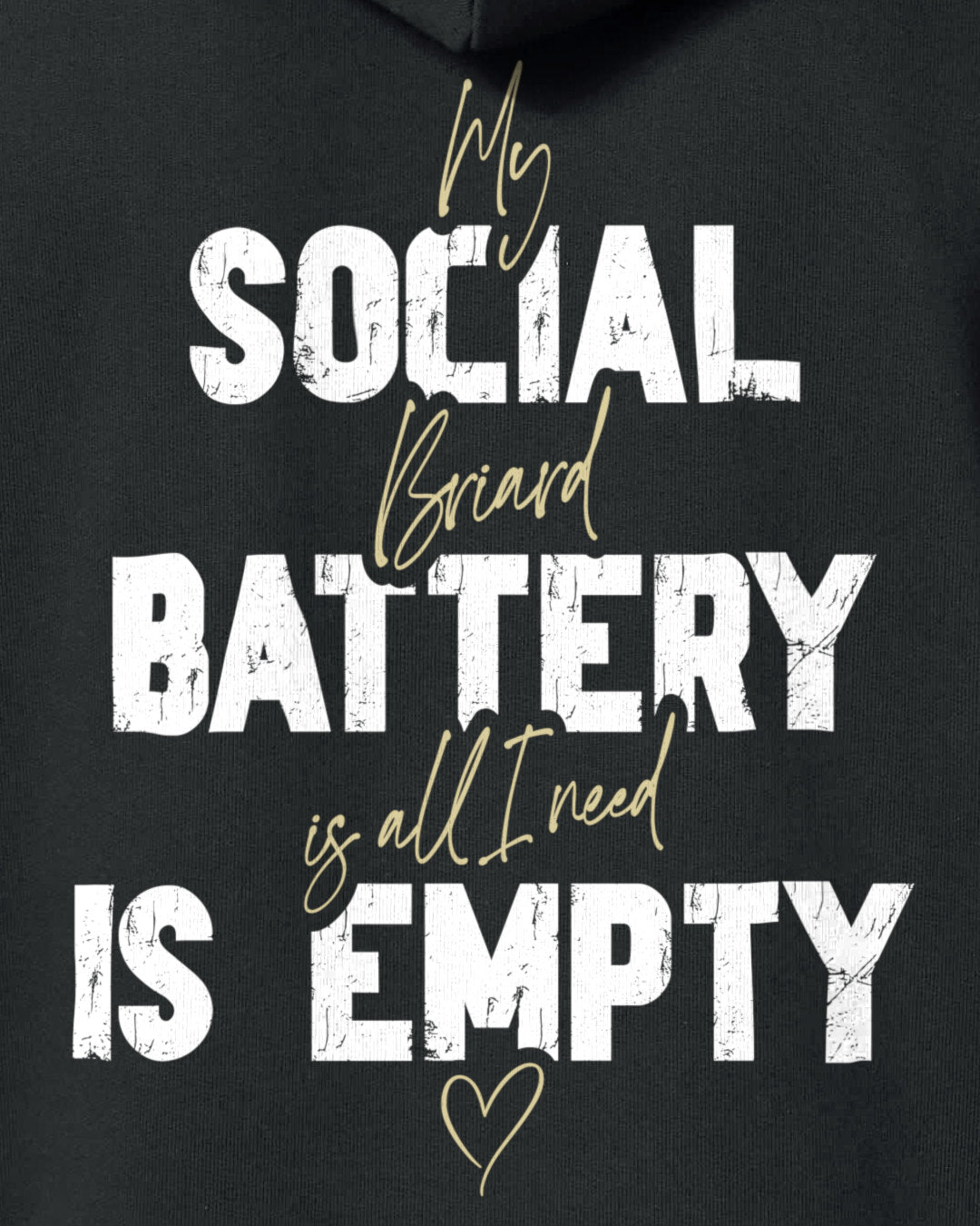 Detailbild – Social Battery Is Empty - Briard