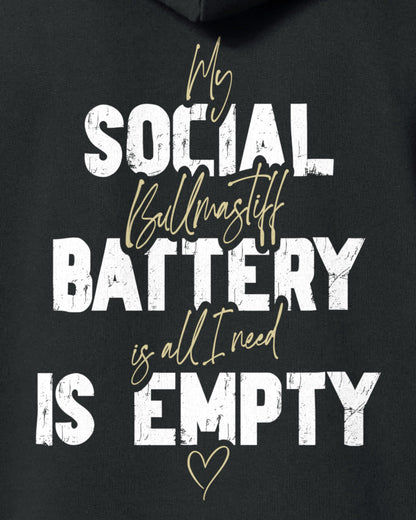 Detailbild – Social Battery Is Empty - Bullmastiff