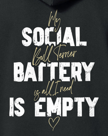 Detailbild – Social Battery Is Empty - Bullterrier