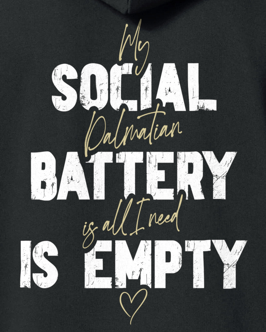 Detailbild – Social Battery Is Empty - Dalmatiner