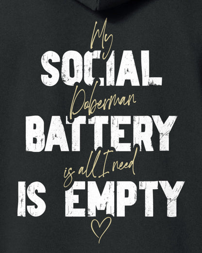 Detailbild – Social Battery Is Empty - Dobermann