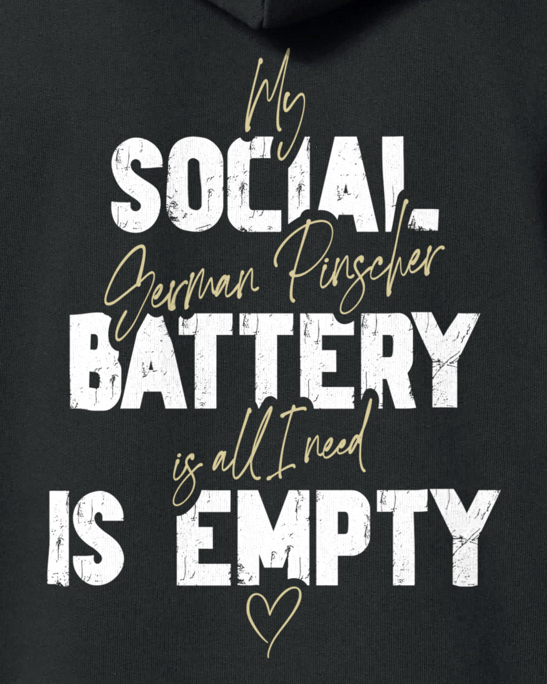 Detailbild – Social Battery Is Empty - Deutscher Pinscher