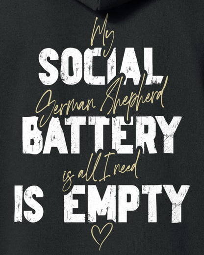 Detailbild – Social Battery Is Empty - Deutscher Schäferhund