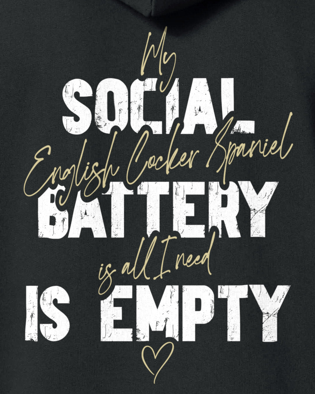 Detailbild – Social Battery Is Empty - Cocker Spaniel