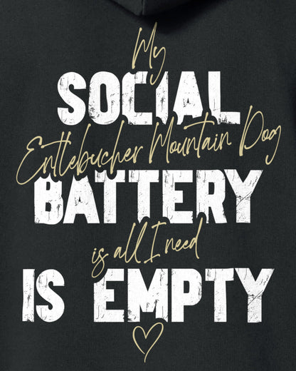 Detailbild – Social Battery Is Empty - Entlebucher Sennenhund